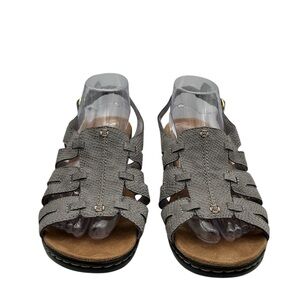 Clark’s comfortable collection Stylish Gray Women's Sandals‎ 9XWIDE